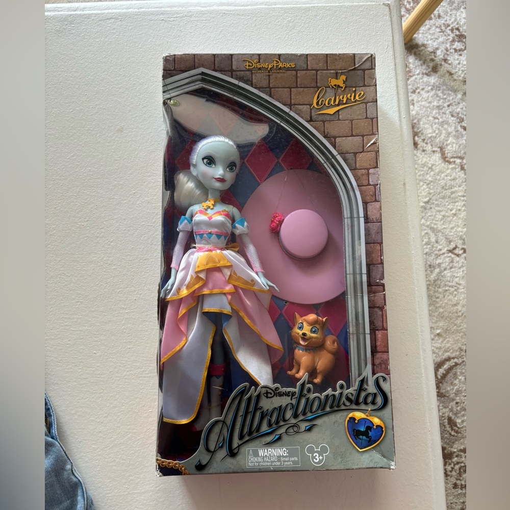 Disney Parks Attractionistas CARRIE Carousel Doll - RARE -New In Box -2015